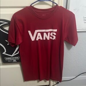 Vans Red Short Sleeve Tee Classic Logo